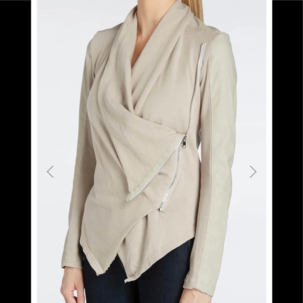 Blank NYC micro suede & leather jacket